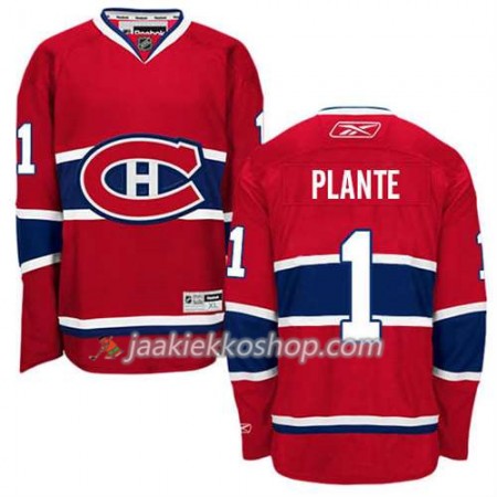Reebok Miehille NHL Montreal Canadiens Pelipaita Jacques Plante #1 Koti Punainen