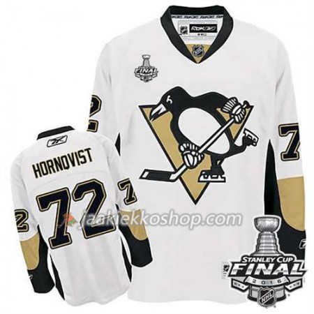 Reebok NHL Pittsburgh Penguins Pelipaita Patric Hornqvist #72 Valkoinen Vieras 2016 Stanley Cup