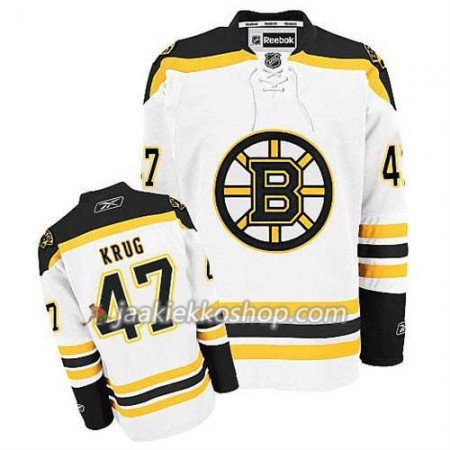 Reebok Miehille NHL Boston Bruins Pelipaita Torey Krug #47 Vieras Valkoinen
