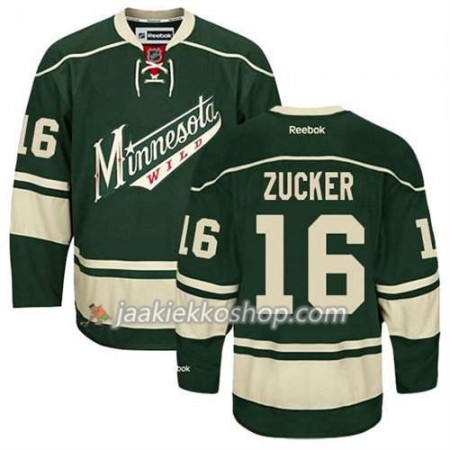 Reebok Miehille NHL Minnesota Wild Pelipaita Jason Zucker #16 Kolmas Vihreä