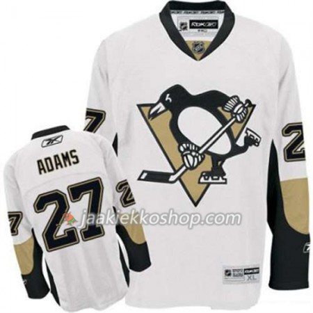 Reebok Miehille NHL Pittsburgh Penguins Pelipaita Craig Adams 27 Valkoinen Vieras