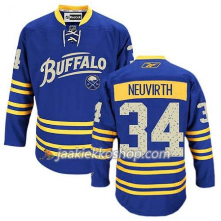 Reebok Miehille NHL Buffalo Sabres Pelipaita Michal Neuvirth #34 Kolmas Kulta