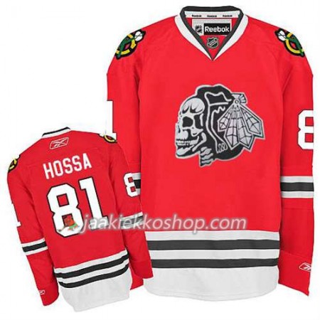 Lapsille NHL Chicago Blackhawks Pelipaita Marian Hossa #81 Skull 2014 Stadium Series Punainen