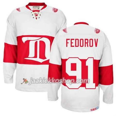 Reebok Miehille NHL Detroit Red Wings Pelipaita Sergei Fedorov #91 Winter Classic Valkoinen Reebok Miehille NHL Detroit Red Wings Pelipaita Sergei Fedorov #91 Winter Classic Valkoinen