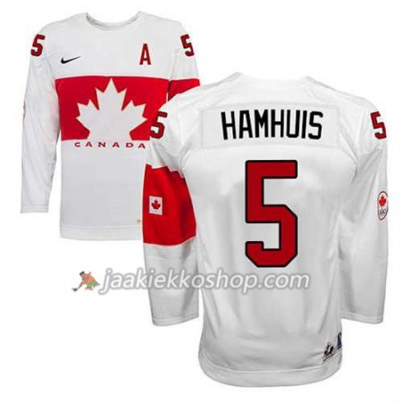 Reebok Miehille NHL Premier Kanada Team Pelipaita Dan Hamhuis #5 Koti Valkoinen Paita