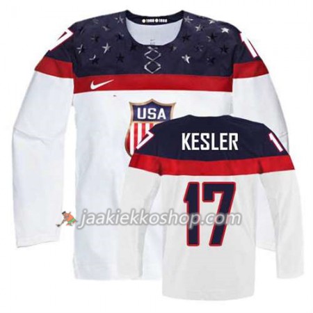 Lapsille NHL Premier Olympic-USA Team Pelipaita Ryan Kesler #17 Koti Valkoinen Paita