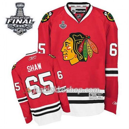 Lapsille NHL Chicago Blackhawks Pelipaita Andrew Shaw #65 Koti Punainen 2015 Stanley Cup