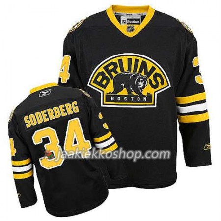 Reebok Miehille NHL Boston Bruins Pelipaita Carl Soderberg #34 Kolmas Musta