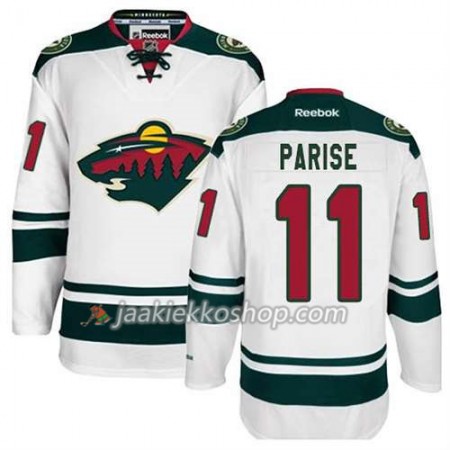 Reebok Miehille NHL Minnesota Wild Pelipaita Zach Parise #11 Vieras Valkoinen