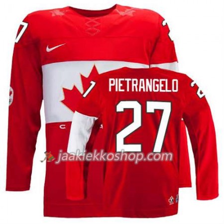 Lapsille NHL Premier Kanada Team Pelipaita Alex Pietrangelo #27 Vieras Punainen Paita Lapsille NHL Premier Kanada Team Pelipaita Alex Pietrangelo #27 Vieras Punainen Paita