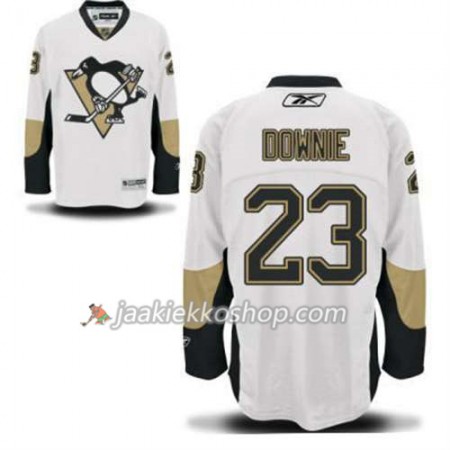 Reebok Miehille NHL Pittsburgh Penguins Pelipaita Steve Downie 23 Valkoinen Vieras