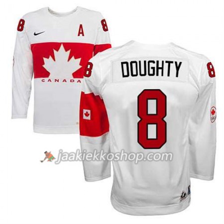 Reebok Miehille NHL Premier Kanada Team Pelipaita Drew Doughty #8 Koti Valkoinen Paita