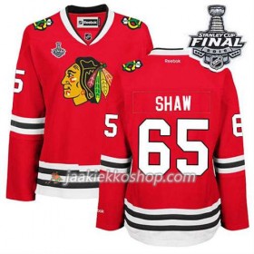 Reebok Nainen NHL Chicago Blackhawks Pelipaita Andrew Shaw #65 Koti Punainen 2015 Stanley Cup