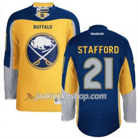 Reebok Miehille NHL Buffalo Sabres Pelipaita Drew Stafford #21 Uusi Kolmas Kulta