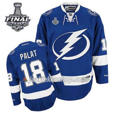 Reebok Miehille NHL Tampa Bay Lightning Pelipaita Ondrej Palat #18 Koti Sininen 2015 Stanley Cup