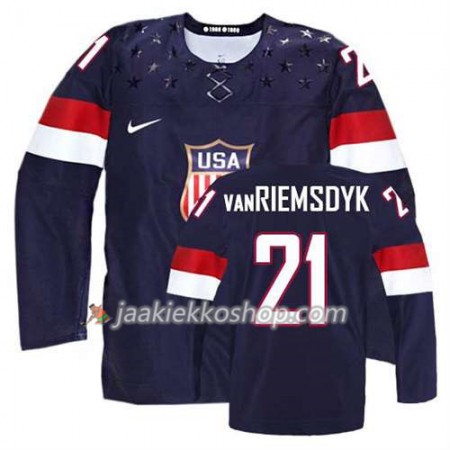 Reebok Nainen NHL Premier Olympic-USA Team Pelipaita James van Riemsdyk #21 Vieras Musta Paita