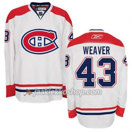 Reebok Miehille NHL Montreal Canadiens Pelipaita Mike Weaver #43 Vieras Valkoinen