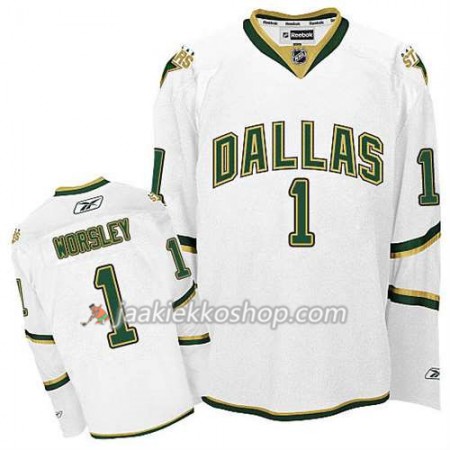 Reebok Miehille NHL Dallas Stars Pelipaita Gump Worsley #1 Kolmas Valkoinen