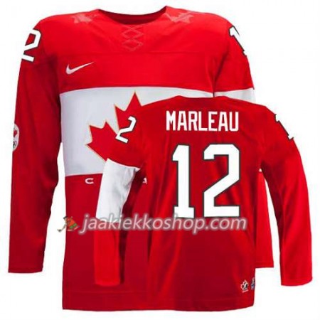 Reebok Miehille NHL Premier Kanada Team Pelipaita Patrick Marleau #12 Vieras Punainen Paita