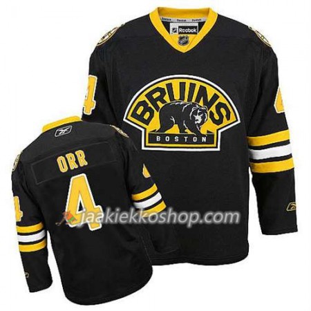 2017 Reebok Miehille NHL Boston Bruins Pelipaita Bobby Orr #4 Kolmas Musta
