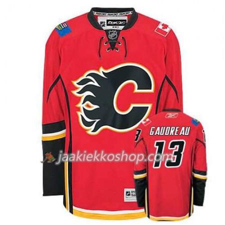 Reebok Miehille NHL Calgary Flames Pelipaita Johnny Gaudreau #13 Koti Punainen