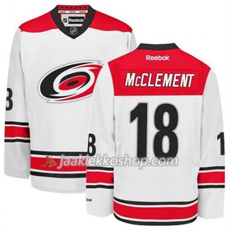 Reebok Miehille NHL Carolina Hurricanes Pelipaita Jay McClement #18 Vieras Valkoinen