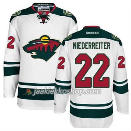 Reebok Miehille NHL Minnesota Wild Pelipaita Nino Niederreiter #22 Vieras Valkoinen