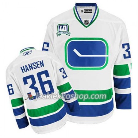 Reebok Miehille NHL Vancouver Canucks Pelipaita Jannik Hansen #36 Kolmas Valkoinen
