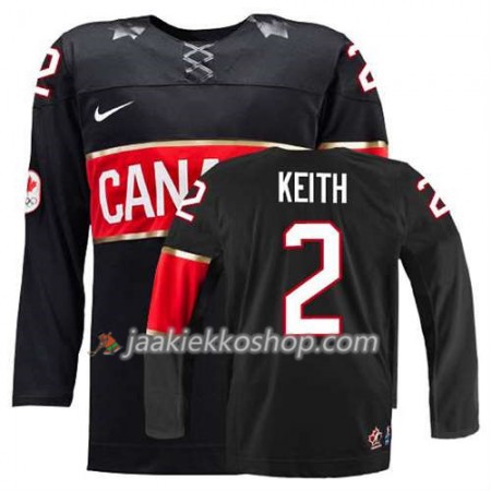 Reebok Nainen NHL Premier Kanada Team Pelipaita Duncan Keith #2 Kolmas Musta Paita