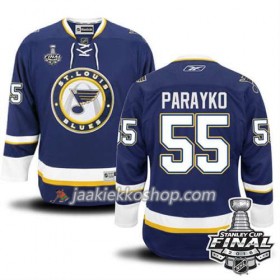 Reebok NHL St. Louis Blues Pelipaita Colton Parayko #55 Sininen Kolmas 2016 Stanley Cup