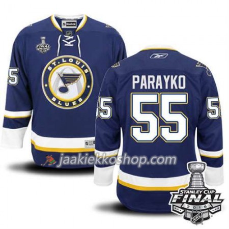 Reebok NHL St. Louis Blues Pelipaita Colton Parayko #55 Sininen Kolmas 2016 Stanley Cup