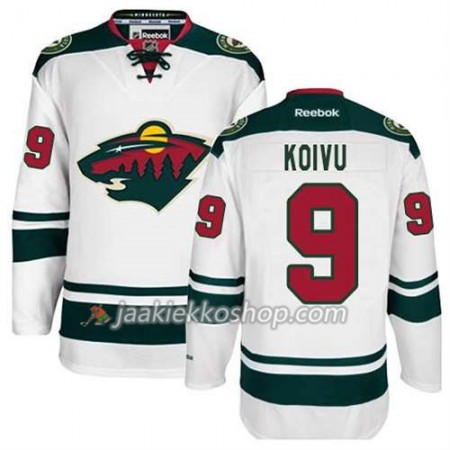 Reebok Miehille NHL Minnesota Wild Pelipaita Mikko Koivu #9 Vieras Valkoinen