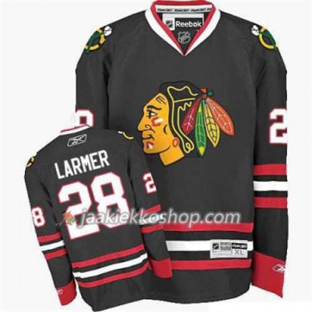 Reebok Nainen NHL Chicago Blackhawks Pelipaita Steve Larmer 28 Musta Kolmas