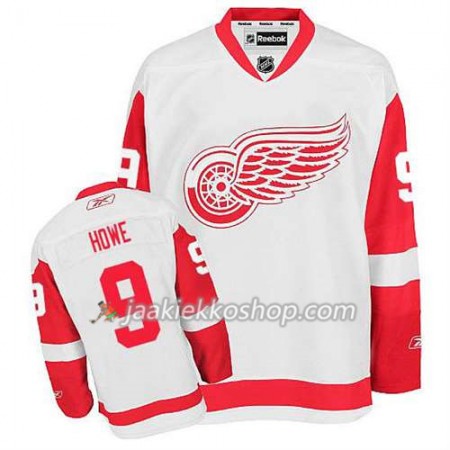Reebok Miehille NHL Detroit Red Wings Pelipaita Gordie Howe #9 Vieras Valkoinen