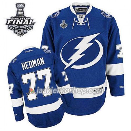 Reebok Miehille NHL Tampa Bay Lightning Pelipaita Valtteri Filppula #77 Koti Sininen 2015 Stanley Cup