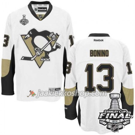 Reebok NHL Pittsburgh Penguins Pelipaita Nick Bonino #13 Valkoinen Vieras 2016 Stanley Cup