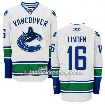 Reebok Miehille NHL Vancouver Canucks Pelipaita Trevor Linden #16 Vieras Valkoinen