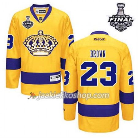Reebok Miehille NHL Los Angeles Kings Pelipaita Drew Doughty #23 Kolmas Kulta 2014 Stanley Cup