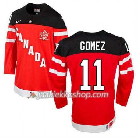 Reebok Miehille NHL Premier Kanada Team Pelipaita Scott Gomez #11 100th Anniversary Punainen Paita