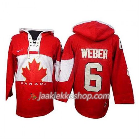 Lapsille NHL Premier Kanada Team Pelipaita Shea Weber #6 Premier Olympic Punainen Paita