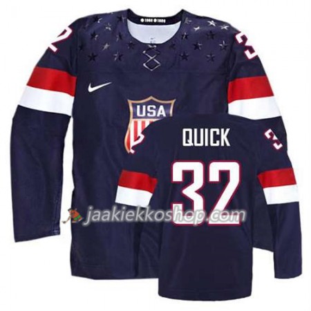 Lapsille NHL Premier Olympic-USA Team Pelipaita Jonathan Quick #32 Vieras Sininen Paita Lapsille NHL Premier Olympic-USA Team Pelipaita Jonathan Quick #32 Vieras Sininen Paita