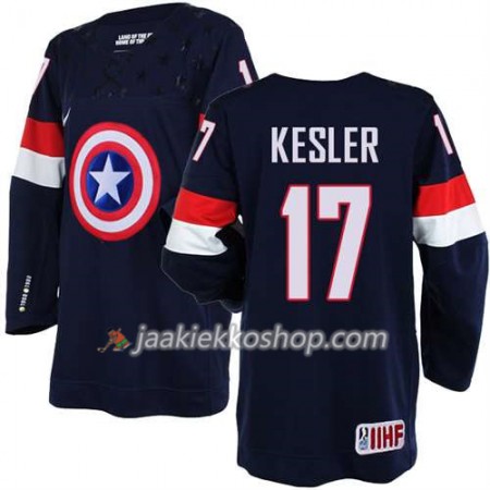 Reebok Miehille NHL Premier Olympic-USA Team Pelipaita Ryan Kesler #17 Sininen Paita