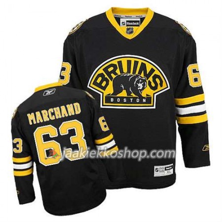 Reebok Miehille NHL Boston Bruins Pelipaita Brad Marchand #63 Kolmas Musta