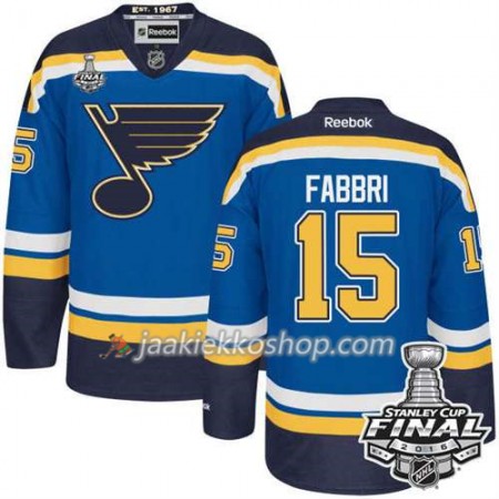 Reebok NHL St. Louis Blues Pelipaita Robby Fabbri #15 Sininen Koti 2016 Stanley Cup Reebok NHL St. Louis Blues Pelipaita Robby Fabbri #15 Sininen Koti 2016 Stanley Cup