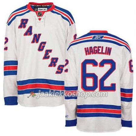 Reebok Miehille NHL New York Rangers Pelipaita Carl Hagelin #62 Vieras Valkoinen