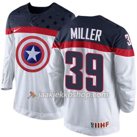 Reebok Miehille NHL Premier Olympic-USA Team Pelipaita Ryan Miller #39 Valkoinen Paita