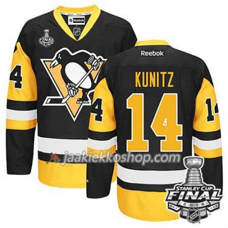 Reebok NHL Pittsburgh Penguins Pelipaita Chris Kunitz #14 Kolmas 2016 Stanley Cup