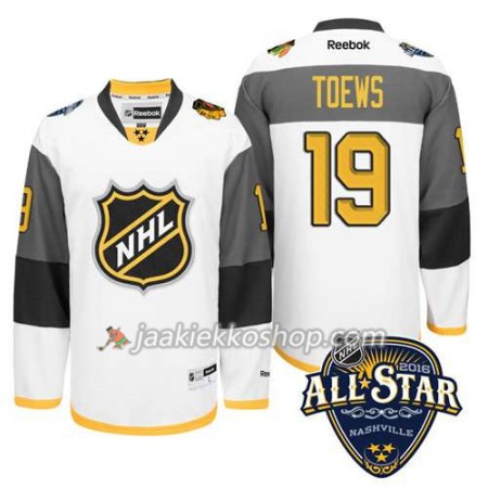 2016 All Star NHL Premier-Chicago Blackhawks Pelipaita Jonathan Toews #19 Valkoinen Paita