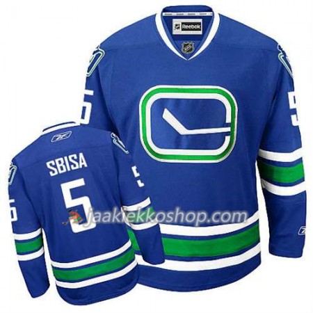 Reebok Miehille NHL Vancouver Canucks Pelipaita Luca Sbisa #5 Uusi Kolmas Sininen