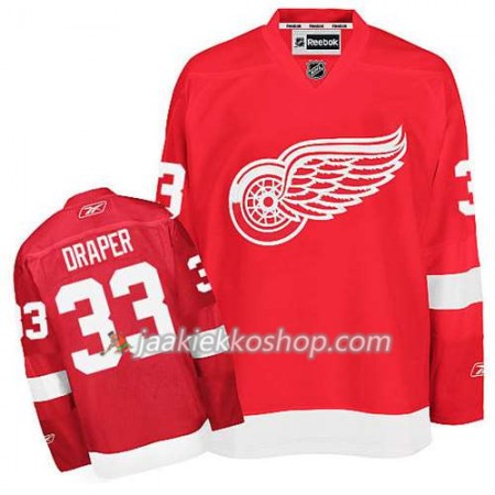 Reebok Miehille NHL Detroit Red Wings Pelipaita Kris Draper #33 Koti Punainen